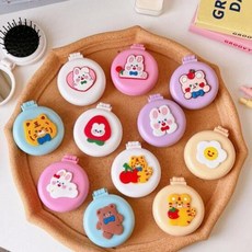세트 미니 빗 휴대용브 러쉬 손거울빗 휴대용빗 빗손거울 손거울, 1개