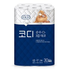 코디 순수 3겹데코 화장지 30m