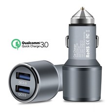 QC 3.0 듀얼 USB 자동차 충전기 빠른 충전 3.0 5 V/3A 9 V/2A 12 V/1.5A Xiaomi 아이폰 X 7 삼성 안드로이드 iOS 전화 충전, 1개, 보편