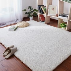 kirahosi 부들부들 고급 인테리어 러그 카페트 거실 218호+덧신증정 BT4hf6if, 미백색