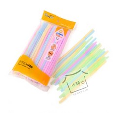 가행스 자바라 빨대 100P 컬러 컬러빨대 예쁜빨대