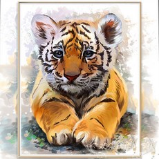 호랑이실십자수