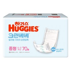 하기스 크린베베 순면 감촉 일자형 기저...