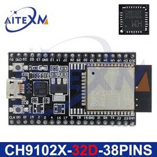 와이파이블루투스 듀얼 코어 ESP-WROOM-32 확장 보드 ESP32개발 TYPE-CUSB ESP32-DevKitC V4 38, ESP32D CH9102X, 01 32D CH9102X, 1개