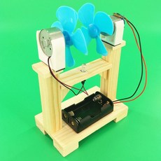 JC 아이 DIY 조립 나무 과학 모델 풍력 발전기 키트 아이 학습 공예, As Described
