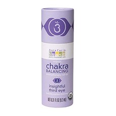Aura Cacia 오가닉 차크라 밸런싱 아로마테라피 롤-온 인사이트풀 서드 아이, 9.2ml, 1개