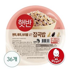 [내일도착] 햇반 잡곡밥 210g X 36입