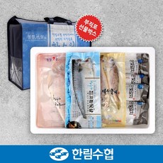 제주 한림수협 갈치&옥돔&굴비&고등어 혼합 선물세트 2호 / 갈치 210g*3팩+옥돔 130g*2팩+굴비 700g(10미)*2팩+고등어 120g*10팩+부직포가방 증정