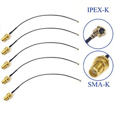 5PCS SMA 커넥터 케이블 여성 UFL/U.FL/IPX/IPEX UFL RG1.13 안테나 RF 어셈블리 RP-SMA-K, IPEX to SMA-K|5CM, 1개