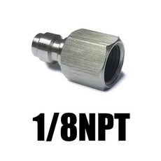 고압 스테인리스 스틸 퀵 분리 커플러 소켓 충전 어댑터 수나사 1/8NPT 1/8BSP M10, [01] 1-8NPT, 01 1-8NPT - wavetoearth