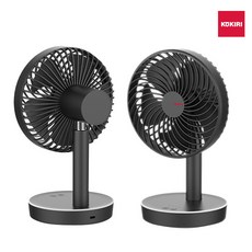 코끼리 무선 선풍기 탁상용 휴대용 KING 165F S2 블랙