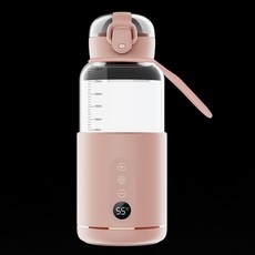 휴대용 보틀워머 무선 우유 분유 이유식 온도조절기 컵 USB 충전식 주전자 300ml, B.블루, 1개
