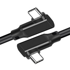 USB C to Type 데이터 전송 케이블 90도 각도 VR 링크 퀘스트 2 USB3.2 Gen 20Gbps 4K60Hz 100W PD QC Xiaomi Redmi Realme, 01 TPE Black_05 2m, 1개