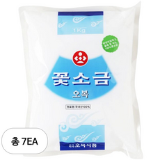 오복식품 꽃소금, 1kg, 7개