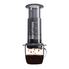 AeroPress 오리지널 커피 및 에스프레소 스타일 메이커 바리스타 레벨 휴대용 커피 메이커 챔버 플런저 및 필터 포함 퀵 커피 및 에스프레소 메이커, 1개, 1개입