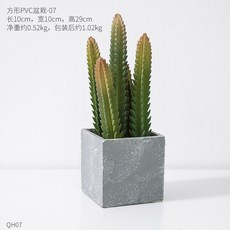 다웅상점 선인장화분 노르딕 라이크 다육 진열 장식품 심플 가정용물 진흙 식물 사각형, G타입