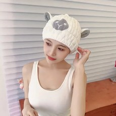 헤어랩 만화 귀여운 극세사 헤어 터번 샤워 캡 속건성 모자 포장 수건 욕실 목욕 1 개, BG, 2.A2, 1개