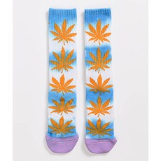Zumiez HUF Plantlife Pacific Blue & Orange Tie Dye Crew Socks