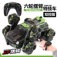 비보이카 원격 제어 자동차 제스처 프로그래밍 텀블링 8 륜 비보이카 단일 배터리 - 배터리 수명 약 30분 6륜스턴트비보이카(리모콘)[쿨그린]