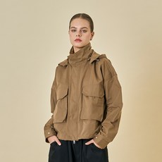 파라파코 24s/s 여성 봄 가을 포켓 야상 블루종 바람막이 후드 점퍼