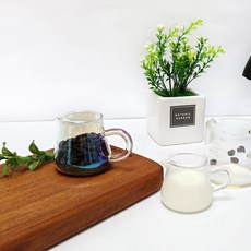 쥬디 눈금형 내열유리 시럽잔 밀크저그 40ml, 투명, 2개