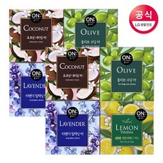 엘지생활건강 온더바디 더 내추럴 비누 90gx8개, 온더바디 레몬버베나비누 90gx8입