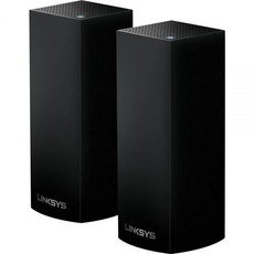  Linksys WHW0302B 개발 지능형 메쉬 WiFi 시스템 AC4400 Tri-Band Wi-Fi 라우터 고속 홈 커버리지를 위한 무선 네트워크블랙 2팩, AC2200_4000 Sq. ft/ 40+ Device 