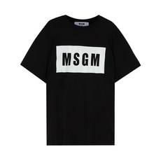 엠에스지엠 MSGM 반팔 티셔츠 2000MM520 200002 99 박스 로고