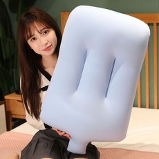 여름 냉감바디필로우 쿠션 안고자는 쿨 대형배개 롱쿠션 애착 죽부인 쿨링 바디필로우 긴쿠션, 블루-직사각형(70*40cm)