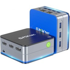 GMKtec 미니 PC 인텔 N100 Windows 11 Pro3.4GHz 16GB DDR4 1TB PCIe M.2 NVMe SSD 데스크톱 컴퓨터 4K 듀얼 HDMI 디스플레, Intel N100 12GB+512GB