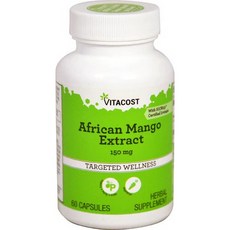 비타코스트 아프리칸 망고 추출물 IGOB131 썰티파이드 어빈지아 150mg 60 베지테리언 캡슐 Vitacost African Mango Extract IGOB131 Certified Irvingia 150mg 60 Vegetarian Capsules, 1개, 60개입