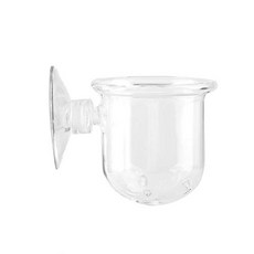 Pssopp Aquarium Cone Red Worm Feeder Acrylic Fish Pssopp 수족관 콘 레드 웜 피더 아크릴 수조 소금물 새우 피더 크리스탈 유리 식물, S, 1개