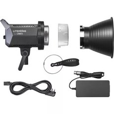 사진 조명 Godox-LA150D LA150BI 190W LA200D LA200BI 230W LCD 패널 라이트몬 바이 컬러 LED 비디오 라이트 연속 출력 앱 제어, 1개