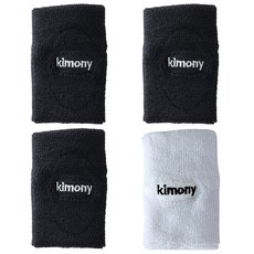 키모니 소프트핏 롱 손목밴드 4개입(블랙3+화이트1)