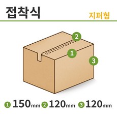 [에코날개박스] 친환경 택배박스 135개입 E골 지퍼형 박스 150 x 120 x 120