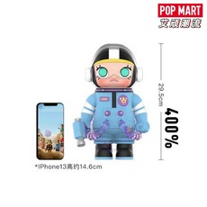 POPMART MEGA SPACE MOLLY 400 팝마트 메가 스페이스 피규어 시리즈, D. 스페이스 몰리 400, 1개