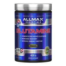 Allmax Nutrition ALLMAX Micronized Glutamine 14.1 oz 올맥스 뉴트리션 에센셜 글루타민 파우더 리커버리 서플리먼트 이뮨 펑션 서포트 영양제 추천 400g, 1개