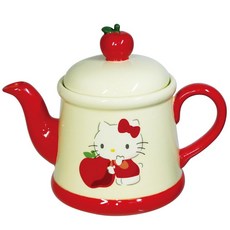 산리오 (SANRIO) 헬로 키티 찻주전자 사과 키티 짱 산리오 장난감 식기 SAN4354, 1개