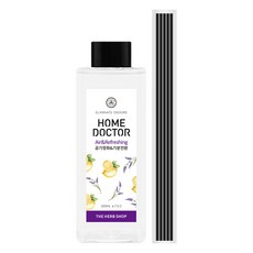 더허브샵 홈닥터 리필오일 + 섬유스틱 5p 세트, 공기정화&기분전환, 200ml