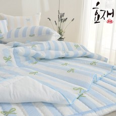 핀카 여름리플 면 옥수수솜 차렵이불 베개세트(Q) 가방 by효재