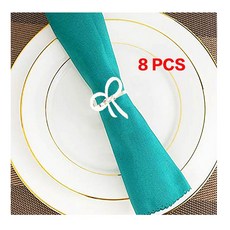 냅킨 링스 골드 실버 매듭 나비 냅킨 버클 웨딩 크리스마스 생신 냅킨링 은 Butterfly Knot Napkin Rings Serviette Buckle Silver Gold, 실버 -8PCS
