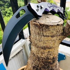 [해외] 전술 KARAMBIT 클로 나이프 CSGO 자동 오픈 블레이드 나이프 야외 전투 생존 캠핑 접는 나이프, 2pcs
