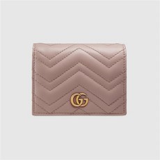 구찌 466492 DTD1T 5729 더스티핑크 GG마몽 반지갑