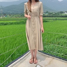 핫핑 너의일상 린넨롱원피스