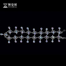 줌바 라틴 밸리 댄스 소품 악세사리 댄스 윙 벨리 허슬 성인 아동 무용복 액세서리 태슬 크라운 아크릴 드릴 체인 YL155, 02 아동용 큐빅 포인트60cm좌우