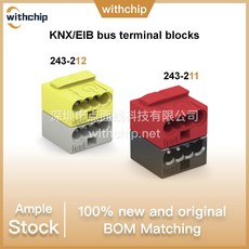 10 KNX/EIB 243 212 빨간색 검정색 211 터미널 블록 100 버스 주식 개 노란색 흰색, 243-212