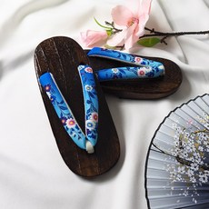 전통 일본전통신발 자수 나막신 코스프레의상 코스튬