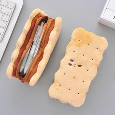 귀여운 크리 에이 티브 쿠키 샌드위치 부드러운 봉 제 연필 케이스 가방 Kawaii 동전 지갑 연필 케이스 아이 생일 선물 학교 편지지|동전 지갑|
