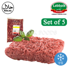 LABBAIK Halal Fresh Lamb Minced (Ground Meat) / Qeema 800g / 다진 양고기, 5개