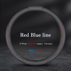 가죽 자동차 스티어링 휠 커버 스바루 포레스터 레거시 아웃백 임프레자 크로스렉크 XV BRZ WRX 범용 보호대, 레드 블루 라인, 2. 레드 블루 라인